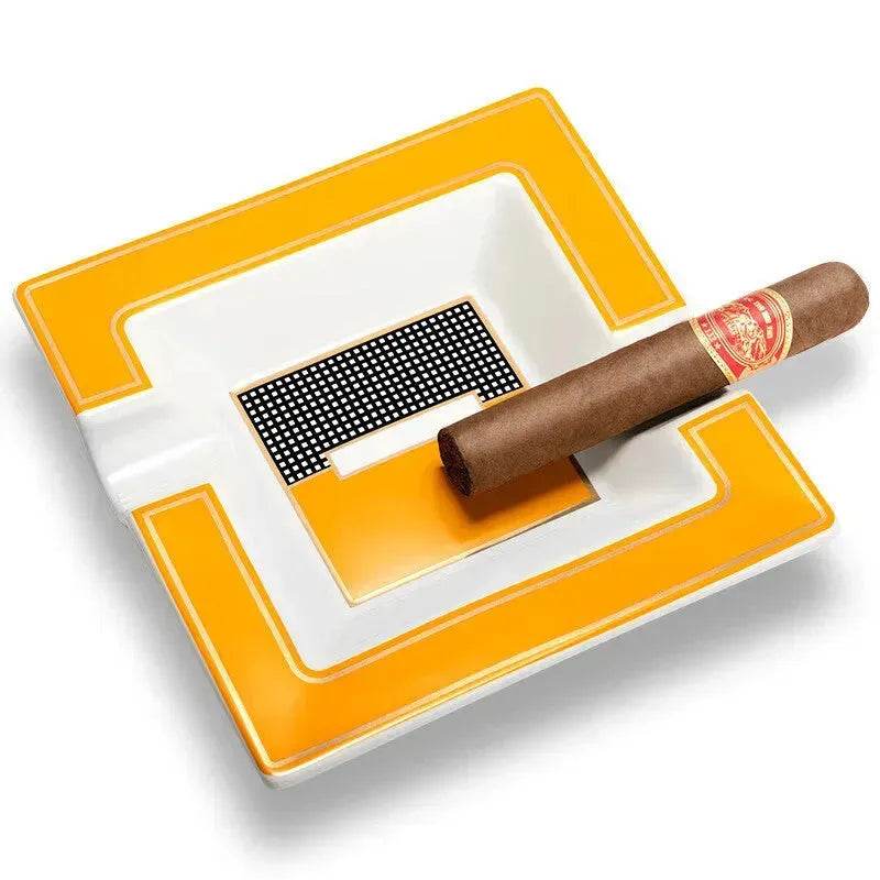 Luxury Ceramics Double slots Cigar Ashtray - Velora