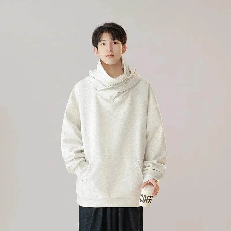 Autumn Winter Oversized Turtleneck Hoodie Pullover for mens - Velora