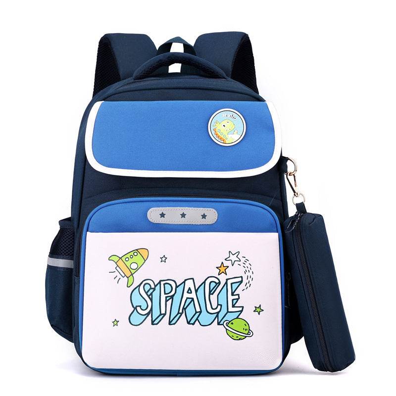 Primary School Large Capacity Spine Supportive Canvas Backpack for school - Velora