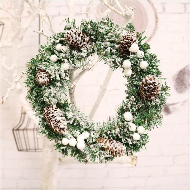 Creative Christmas Door Wreath Christmas Decoration Artificial Garland Wreaths For Car Home Window Wall Decoration - Velora