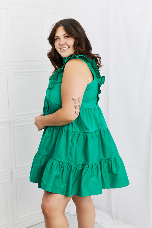 Hailey & Co Play Date Full Size Ruffle Dress - Velora