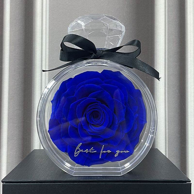 Natural Eternal Flower Ornaments Transparent Cover Dried Rose Gift Box For Christmas New Year Valentine's Day Home Decor - Velora