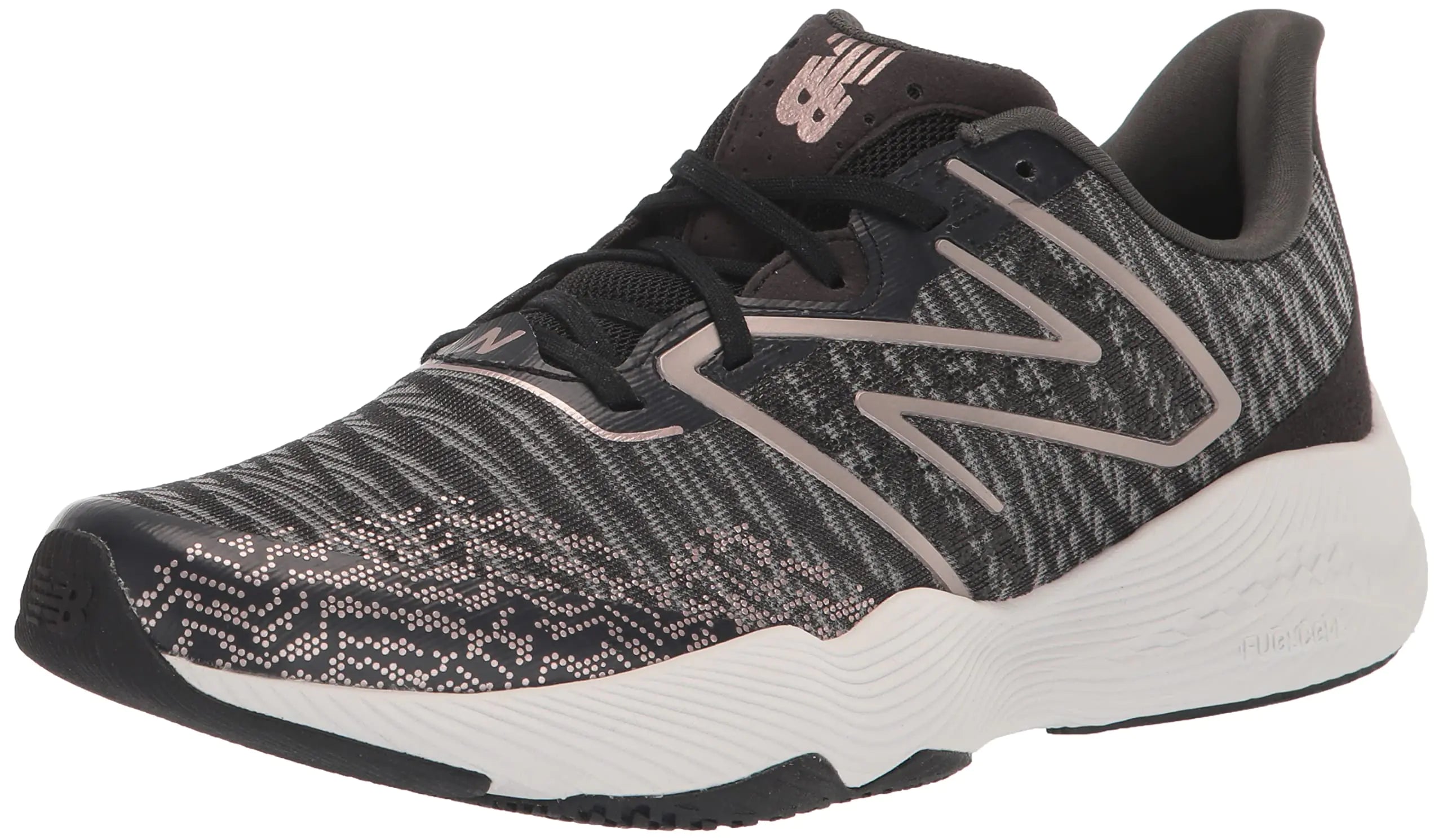 New Balance Womens FuelCell Shift TR V2 Cross Trainer Black/Harbor Grey/Champagne Metallic 7 Wide