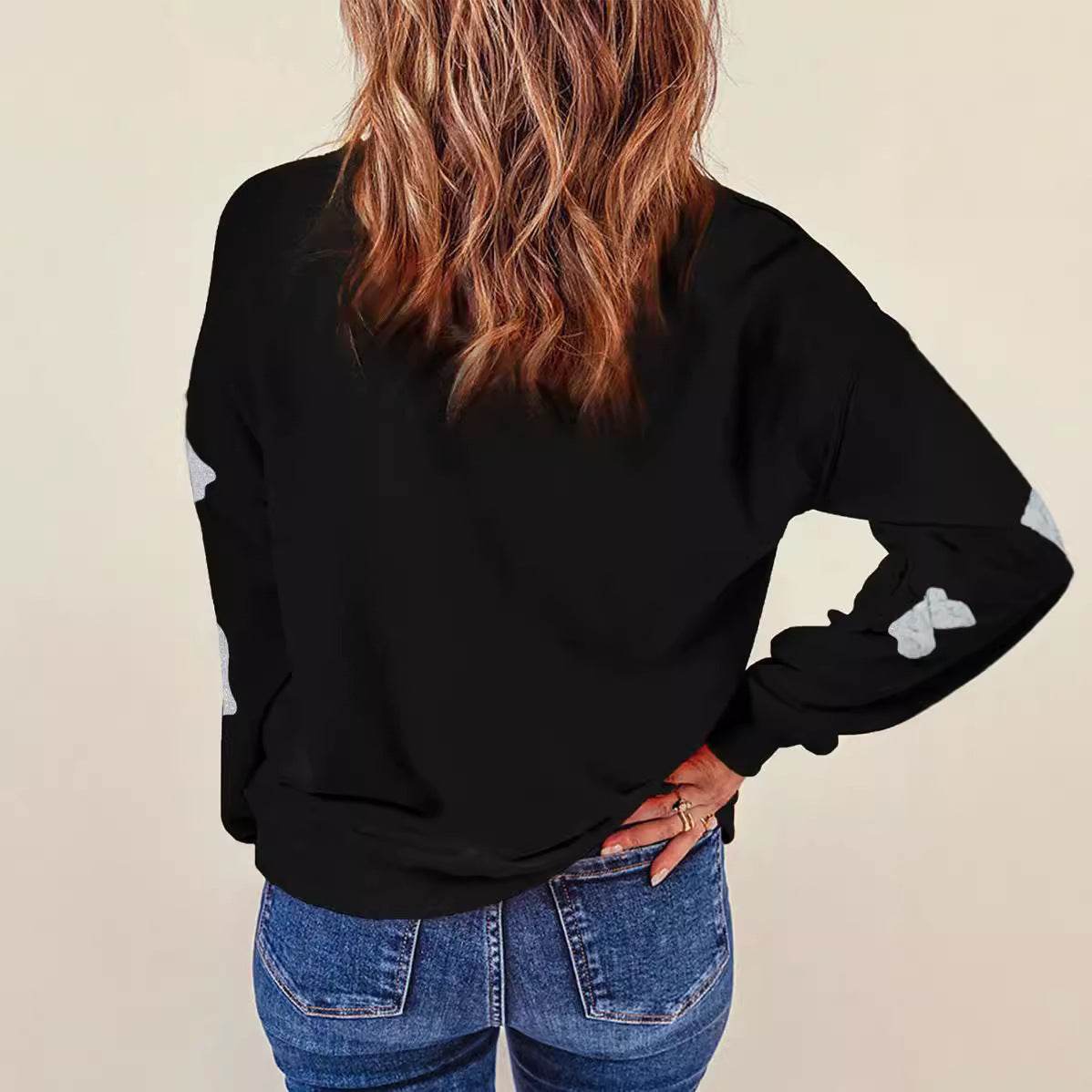 Halloween Ghost Top Loose Casual Pullover - Velora