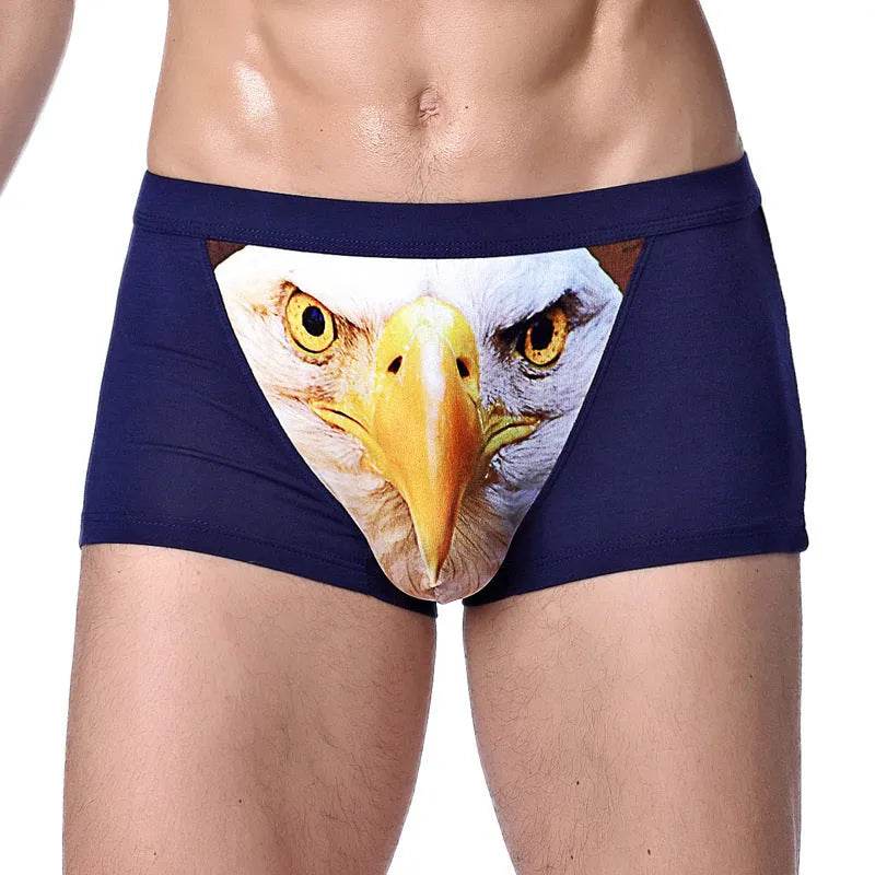 Creative Cartoon Animal Printed Boxer Briefs with pouch underwear men - Velora