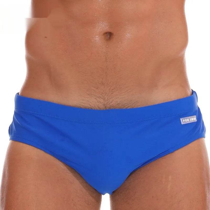 Solid Color Plus Size Swimming Trunks Briefs Shorts underwear - Velora