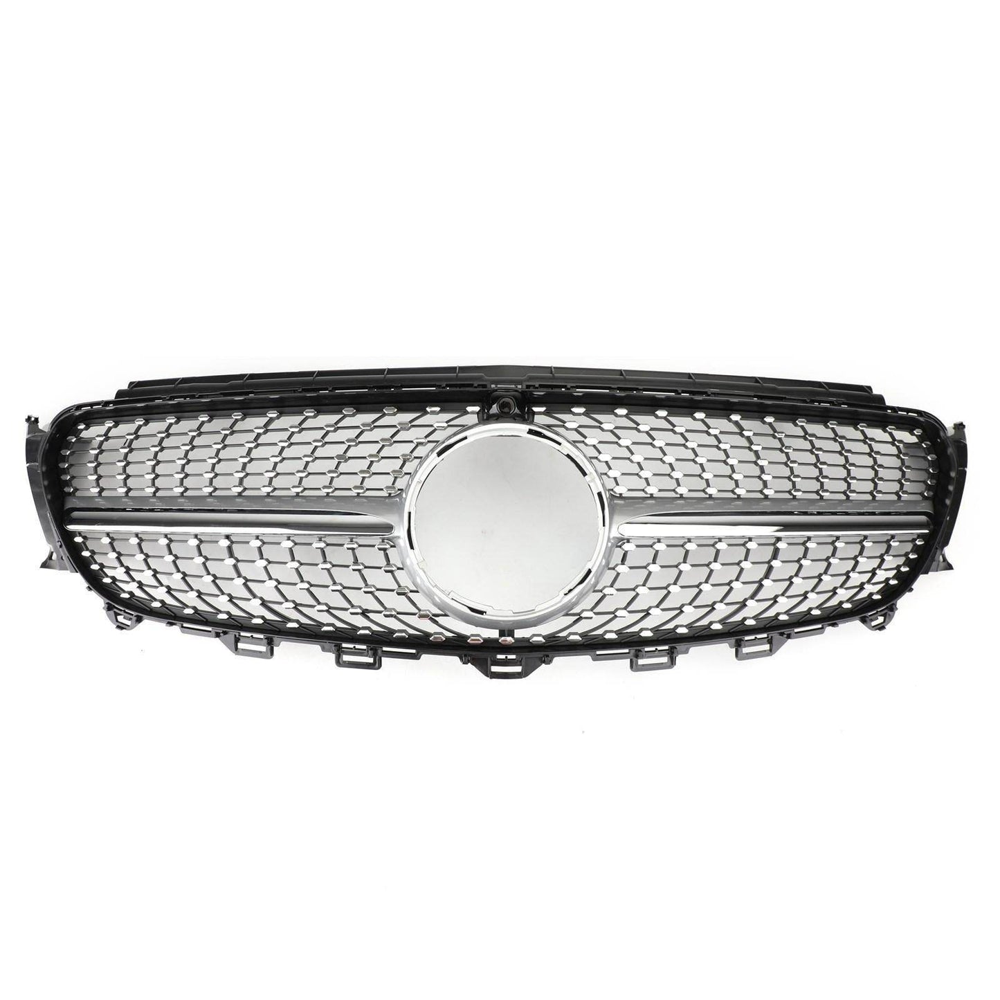 Diamond Silver Edge Front Grille For 2016 To 2019 Mercedes-Benz W213 E300 E400 - Velora