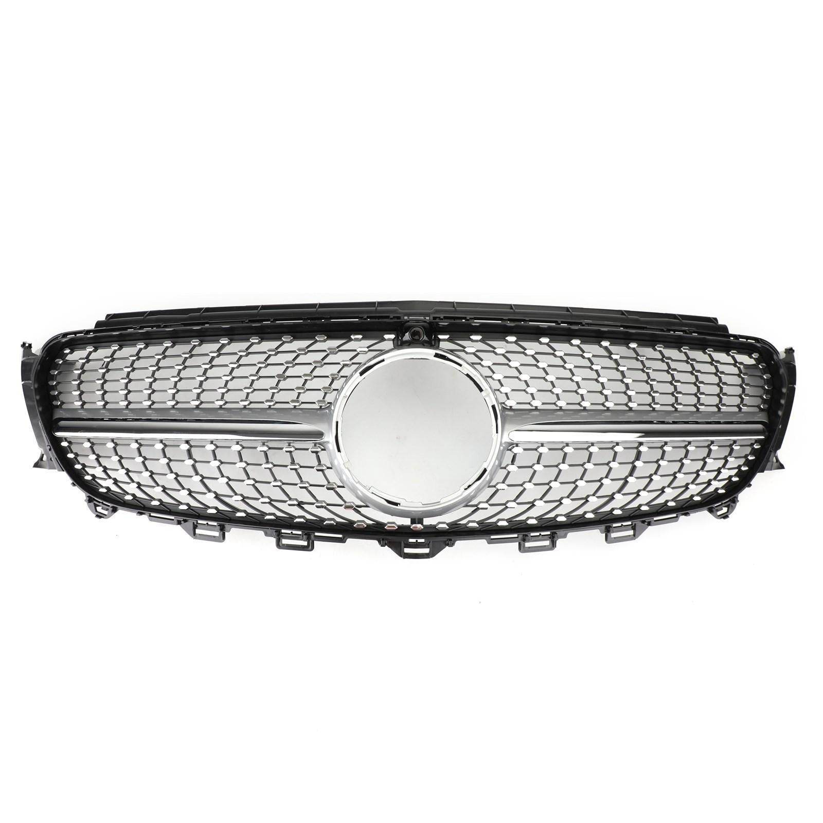 Diamond Silver Edge Front Grille For 2016 To 2019 Mercedes-Benz W213 E300 E400 - Velora