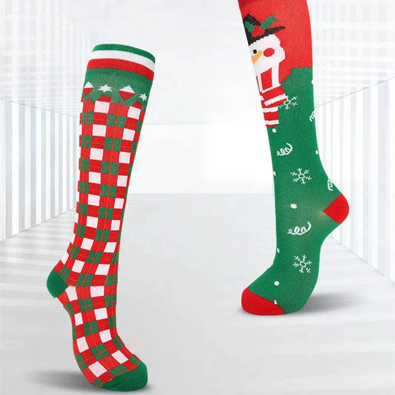 Compression Stockings Christmas Sports High Elastic Breathability - Velora