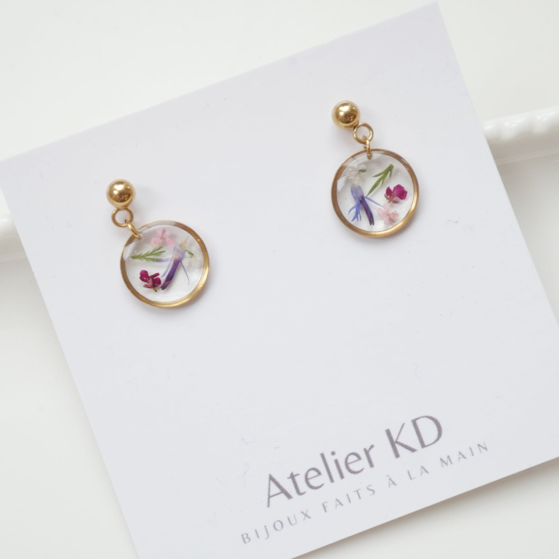 Boucles d'oreilles Maïa - rond (petit 12mm) - Velora