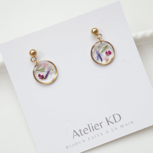 Boucles d'oreilles Maïa - rond (petit 12mm) - Velora