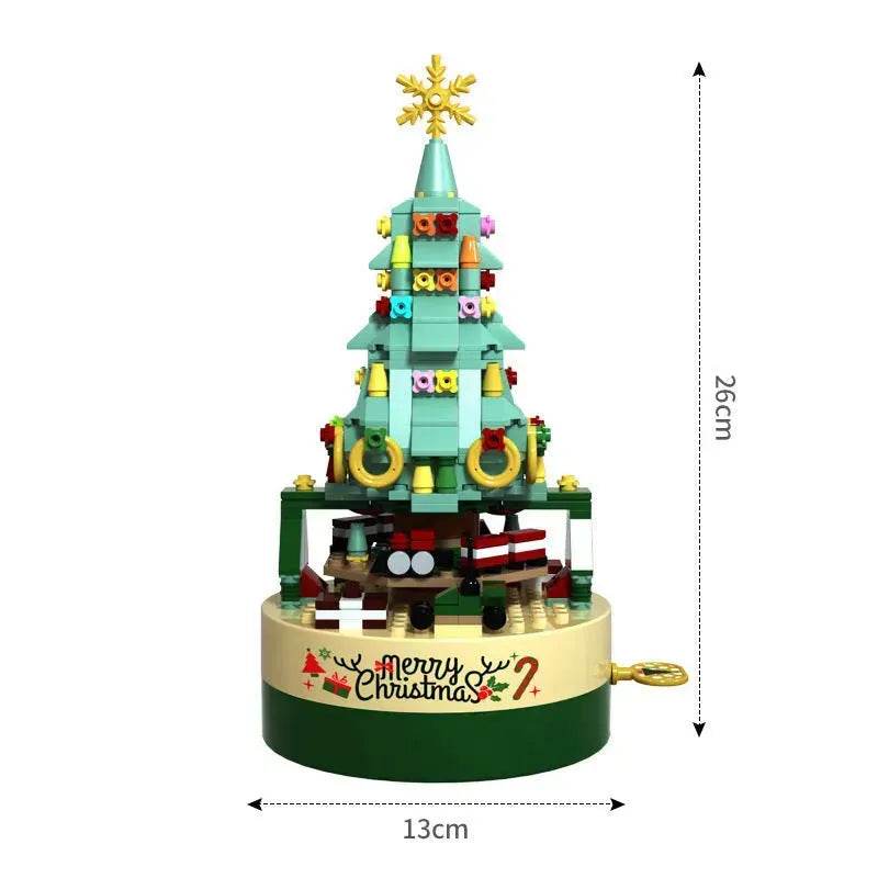 Black Friday deals Christmas Tree Blocks Spin Music Box Blocks - Velora