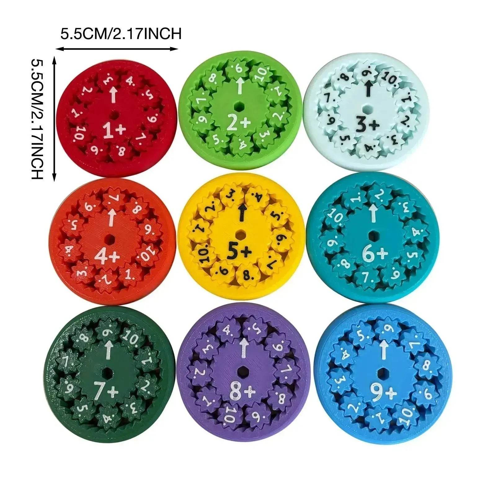 Math Fidget Spinners Fingertip Puzzle Toys Games Math Operations Math Multiplication Games Montessori Activity Educational Learning Toys - Velora