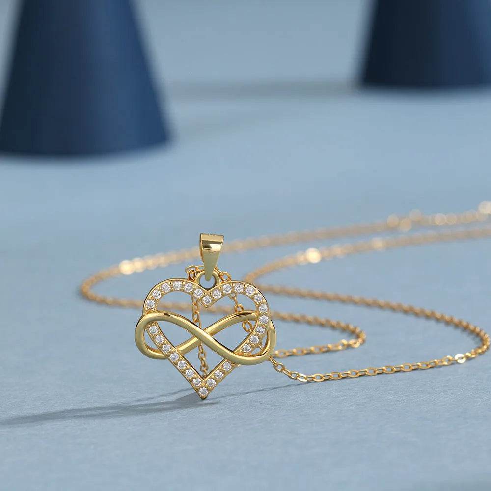 Unlimited Love Necklace Women Wrapped Love Valentine's Day Gifts All Match High-grade Can Not Be Dropped Collarbone Chain - Velora