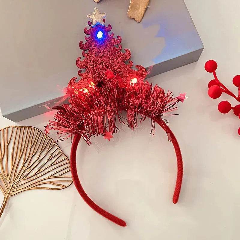 Christmas With Light Headband Snowflake Women's - Velora