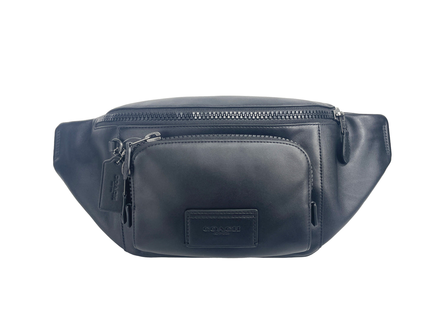Coach Luxe Leather Belt Bag in Black