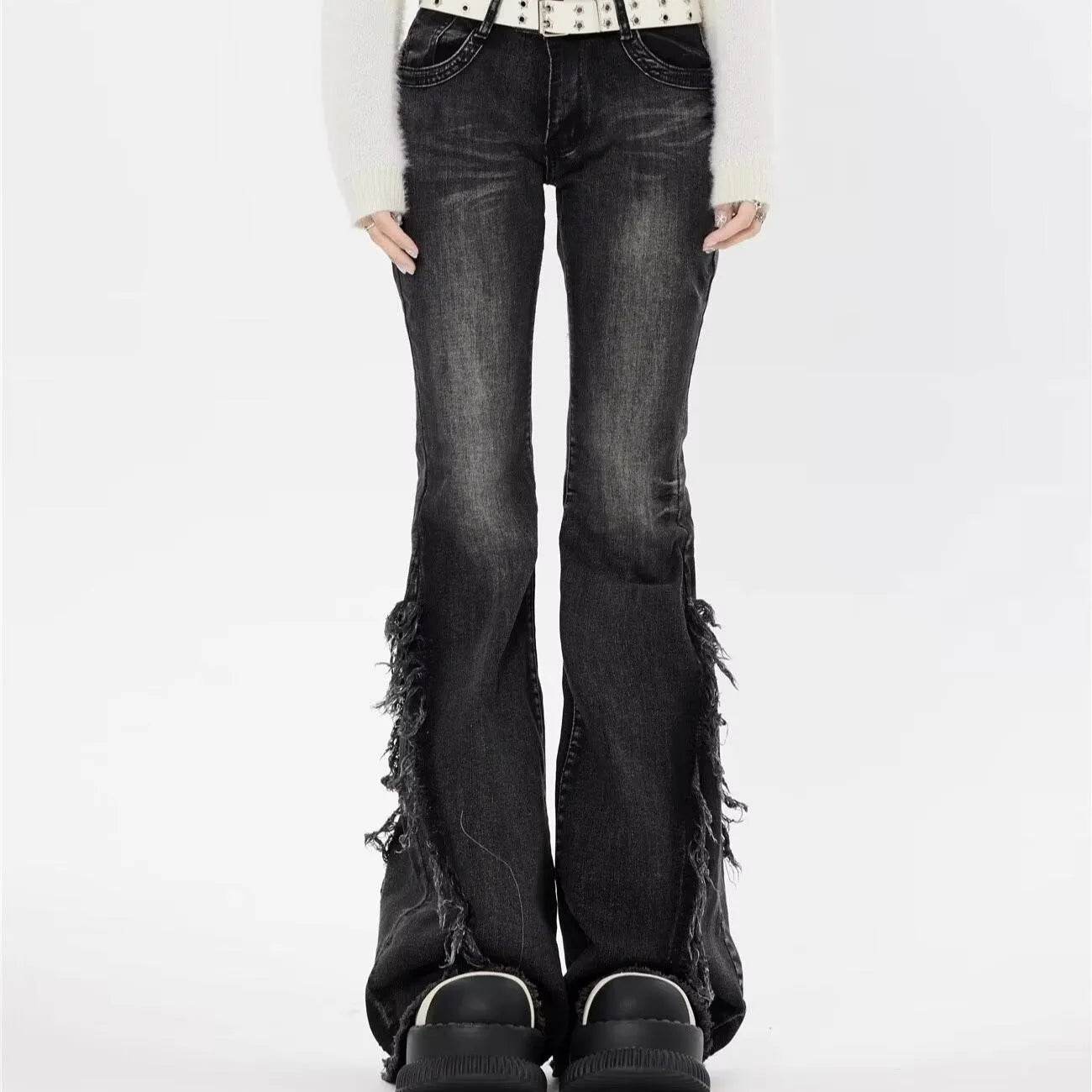 Fashion American Slightly Flared Baggy Jeans Pant Women - Velora
