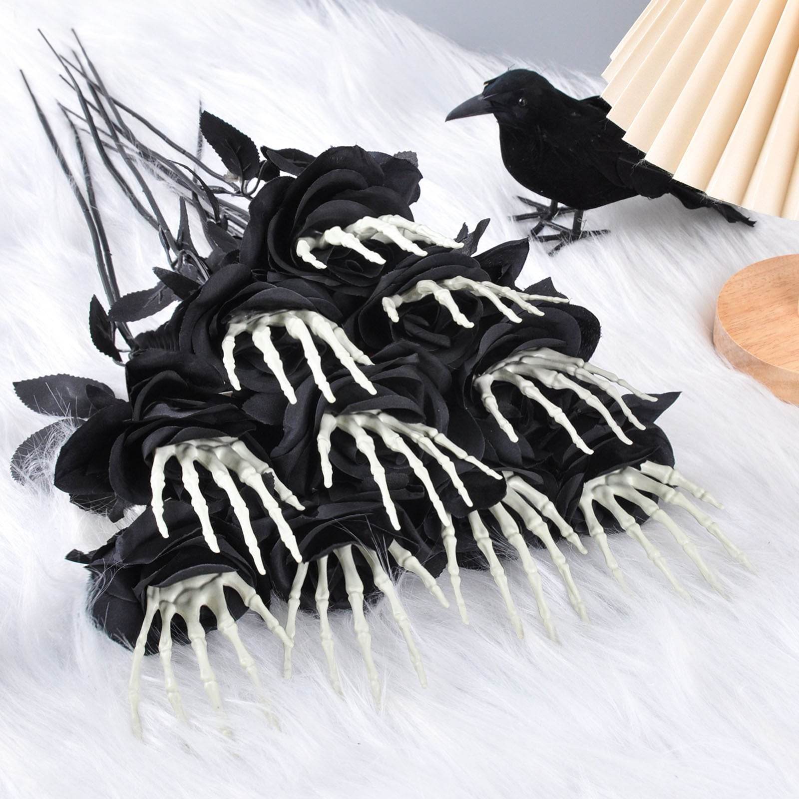 Halloween Skull Hand Rose Horror Decoration Ornaments - Velora
