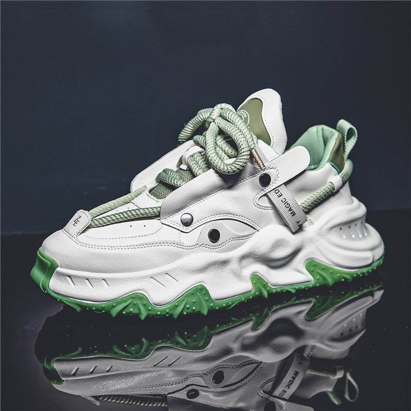 Men's Cross-tied White Casual Shoes - Velora