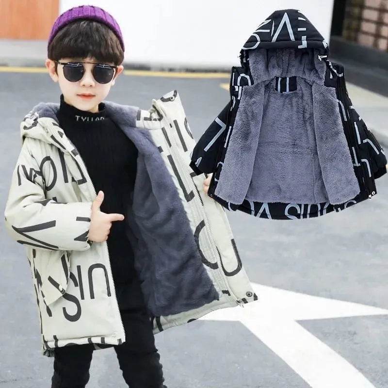 Children's Thick Padded Korean Winter Coat - Velora