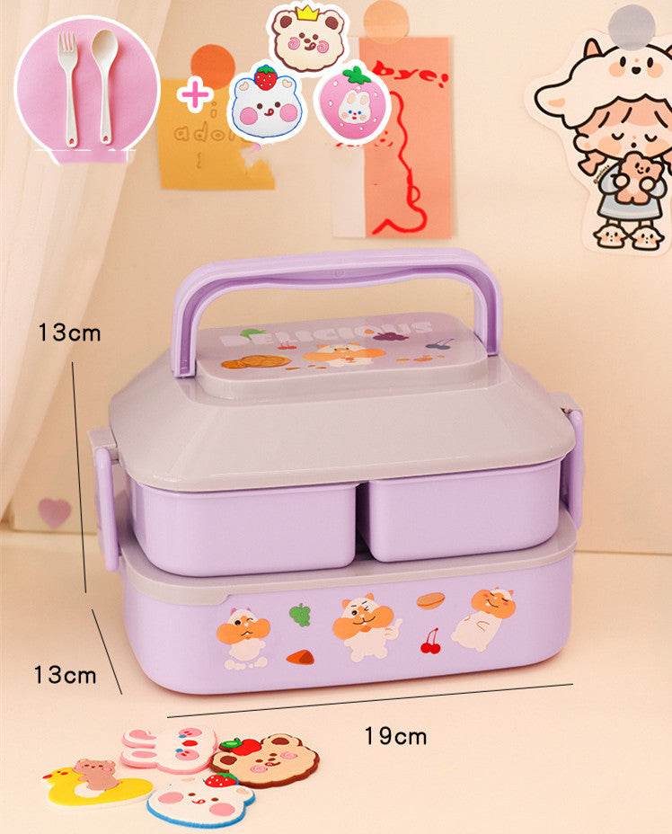 Cute Cartoon Multi-tiered Kids Bento Lunch Box - Velora