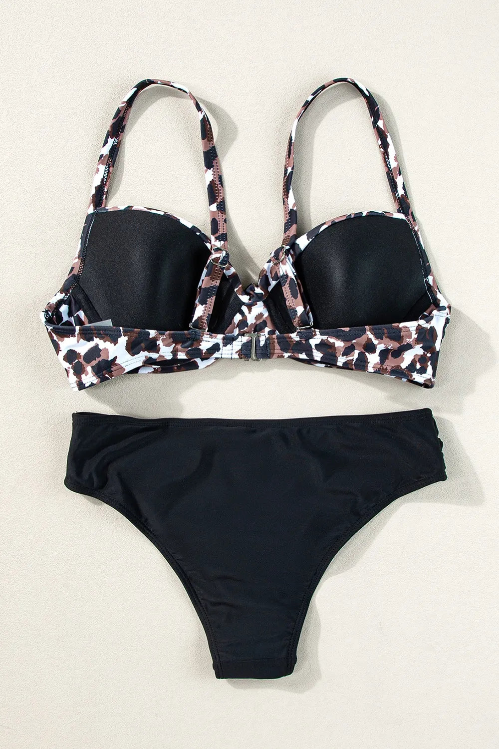 Leopard Sweetheart Neck Bikini Set - Velora
