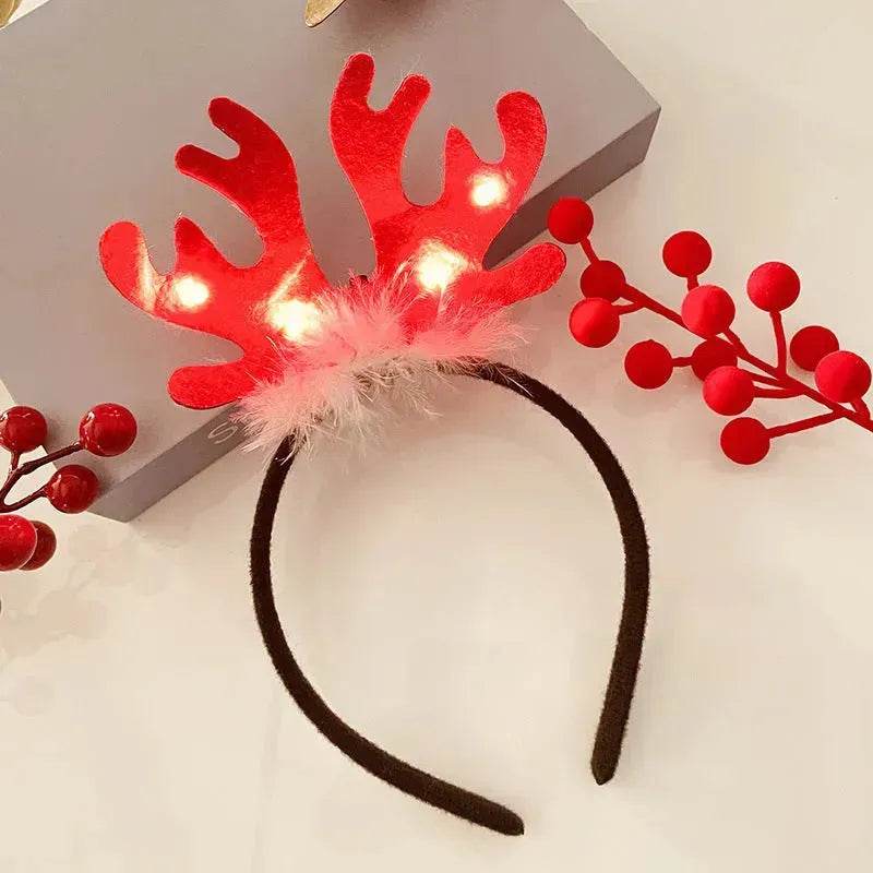 Christmas With Light Headband Snowflake Women's - Velora