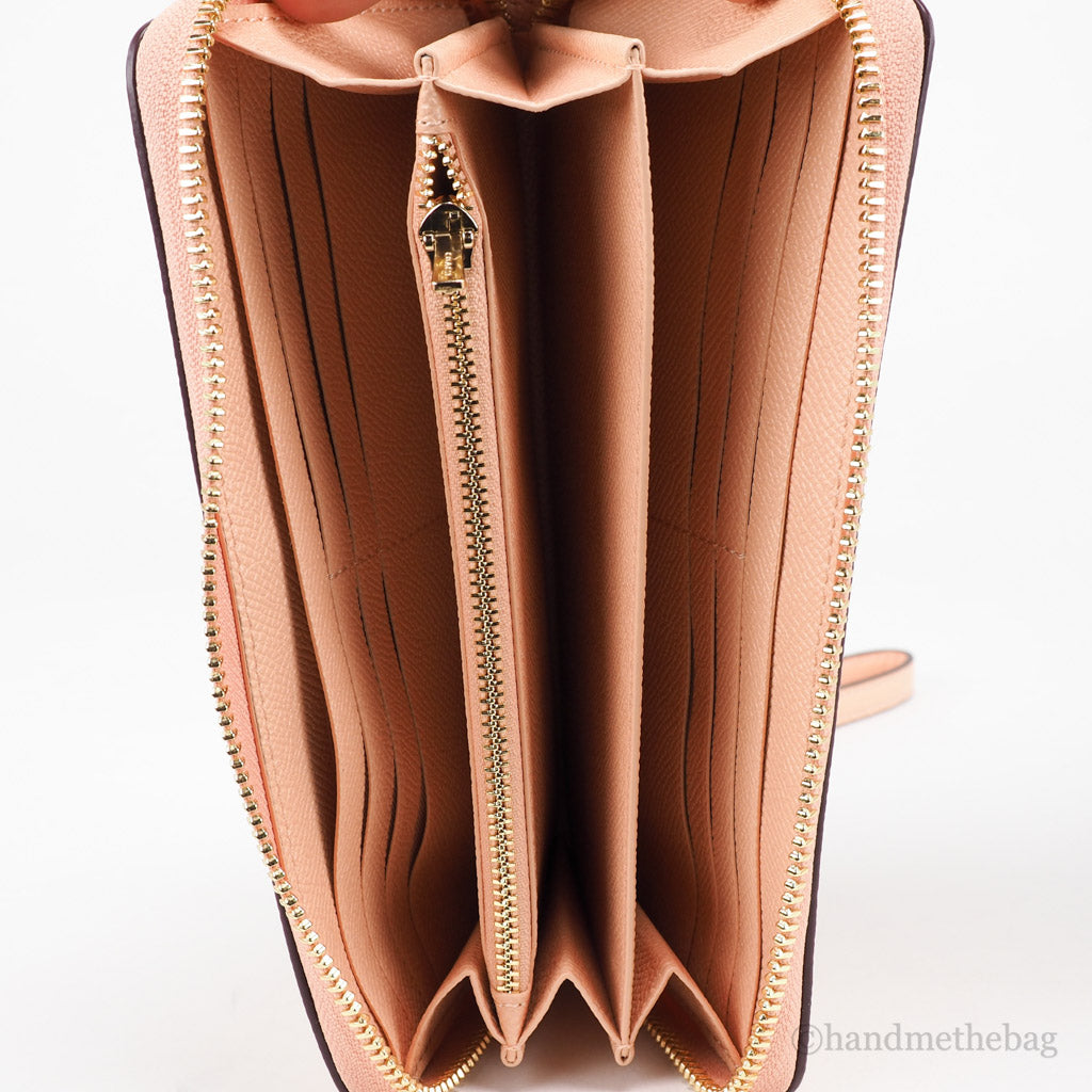 Coach Elegance Blush Crossgrain Leather Wallet