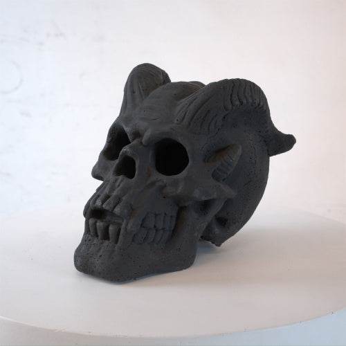 Refractory Materials Fireproof Imitated Human Fire Pit Skulls Gas Log For NG, LP Wood Fireplace, Firepit, Campfire, Halloween Decor, BBQ