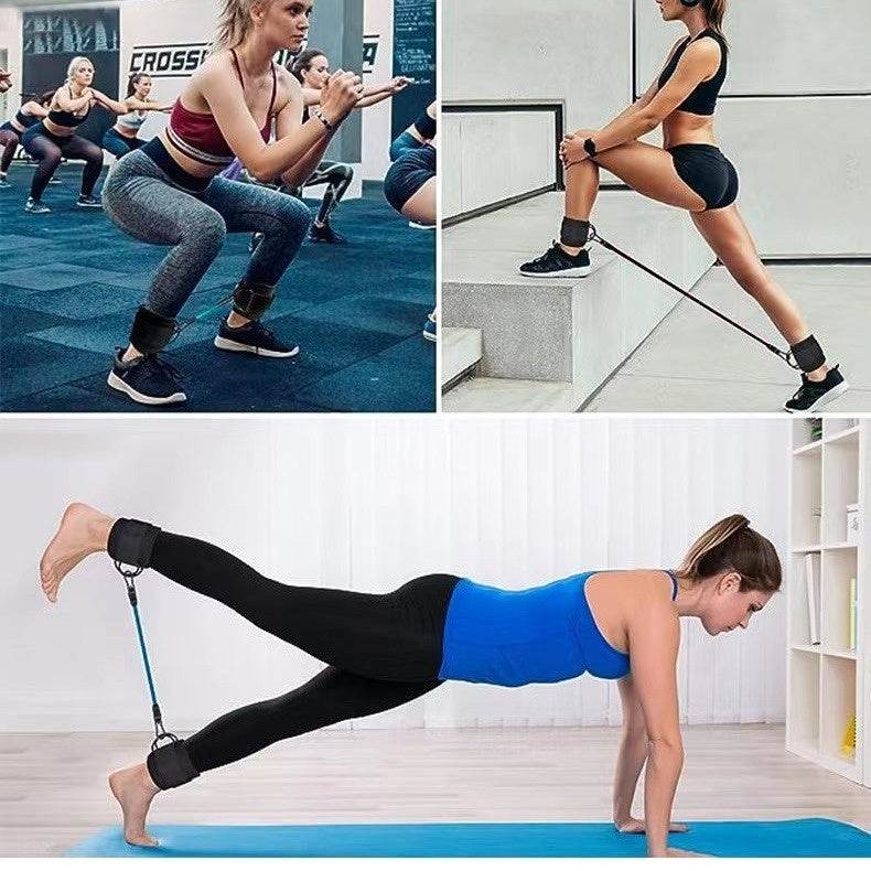 Ankle Strap Resistance Bands Hip Leg Strength Pull Rope Fitness Elastic Training Home Yoga Pilate Crossfit Workout Gym Equipment - Velora