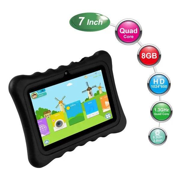 Shock-resistant Silicone Snap-on Case With Stand For 7' Tablets - Velora