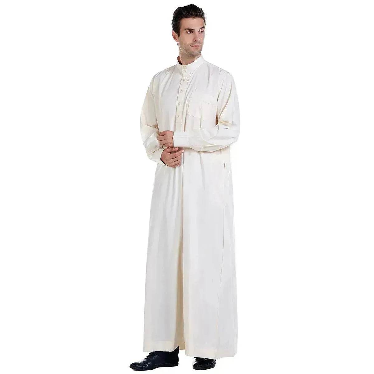 Fashionable and Elegant Arab Contemporary Middle Eastern Men's Robe Moroccan Men's Jalabiya