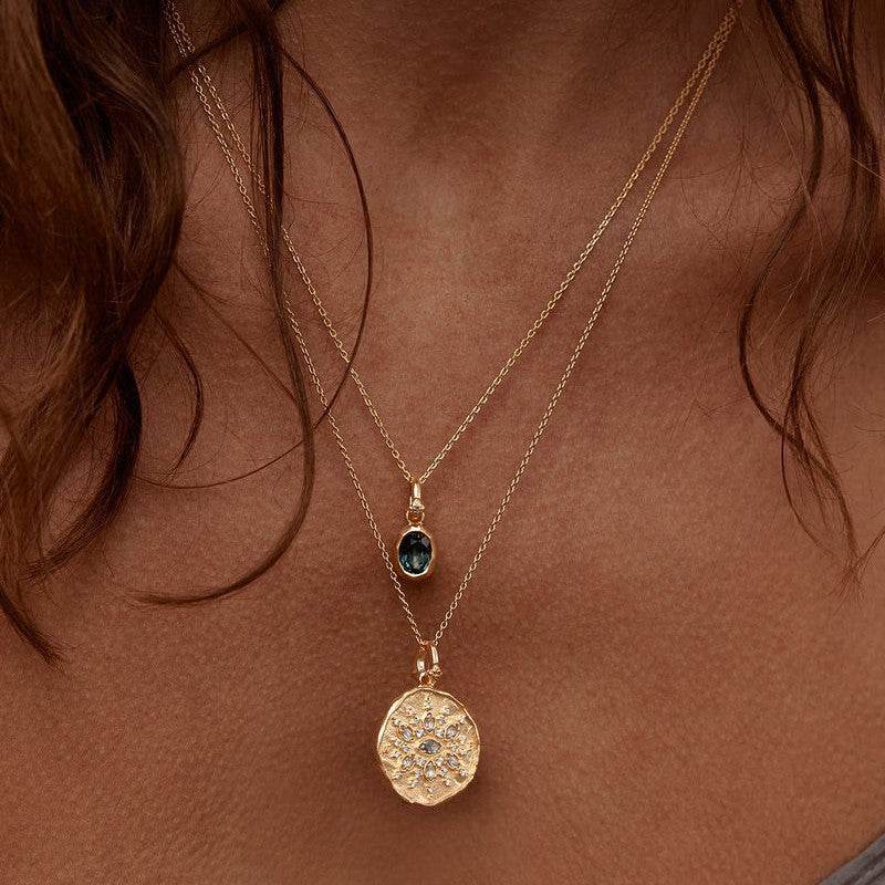 Stainless Steel Twelve Birthday Stone Necklace 12 Birthday Stone Love Pendant Moon Stone Women's Gift Jewelry - Velora