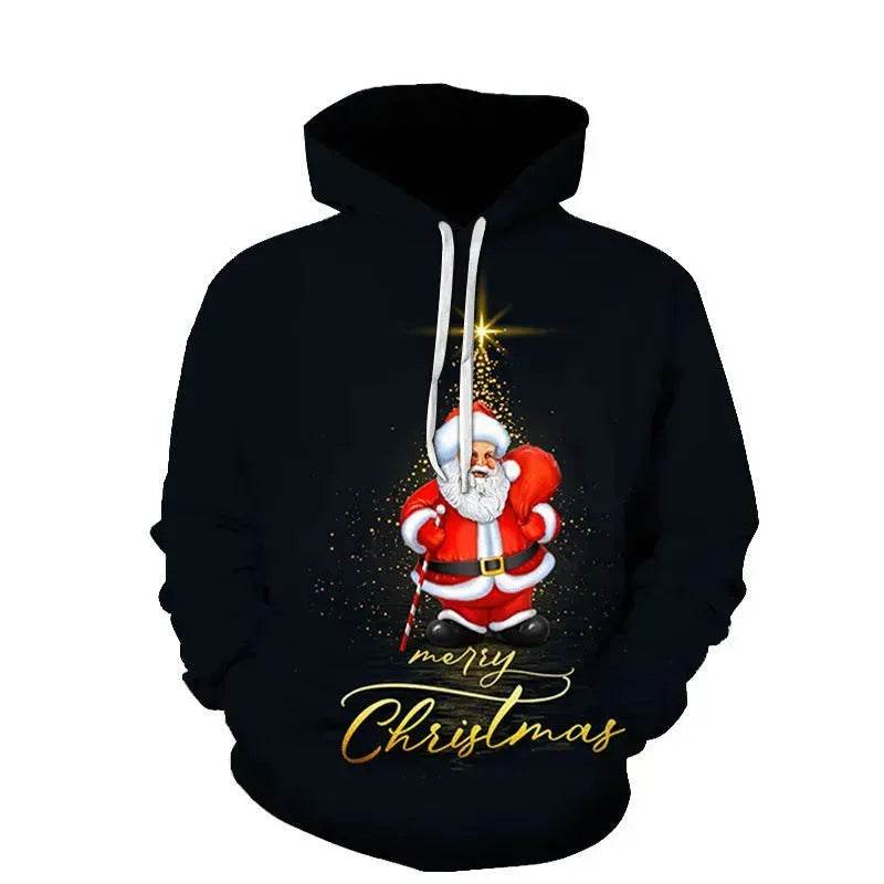 Men's And Women's Fashion Casual Printed Sports Off Hoodie Christmas Sweater pullover sweatshirt - Velora