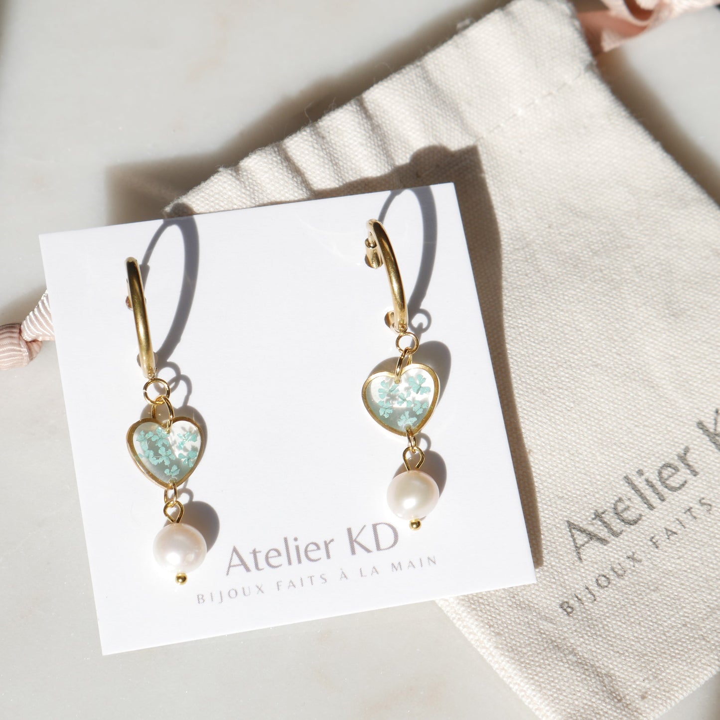 Boucles d'oreilles Perla - Lola (medium) petit coeur - Velora