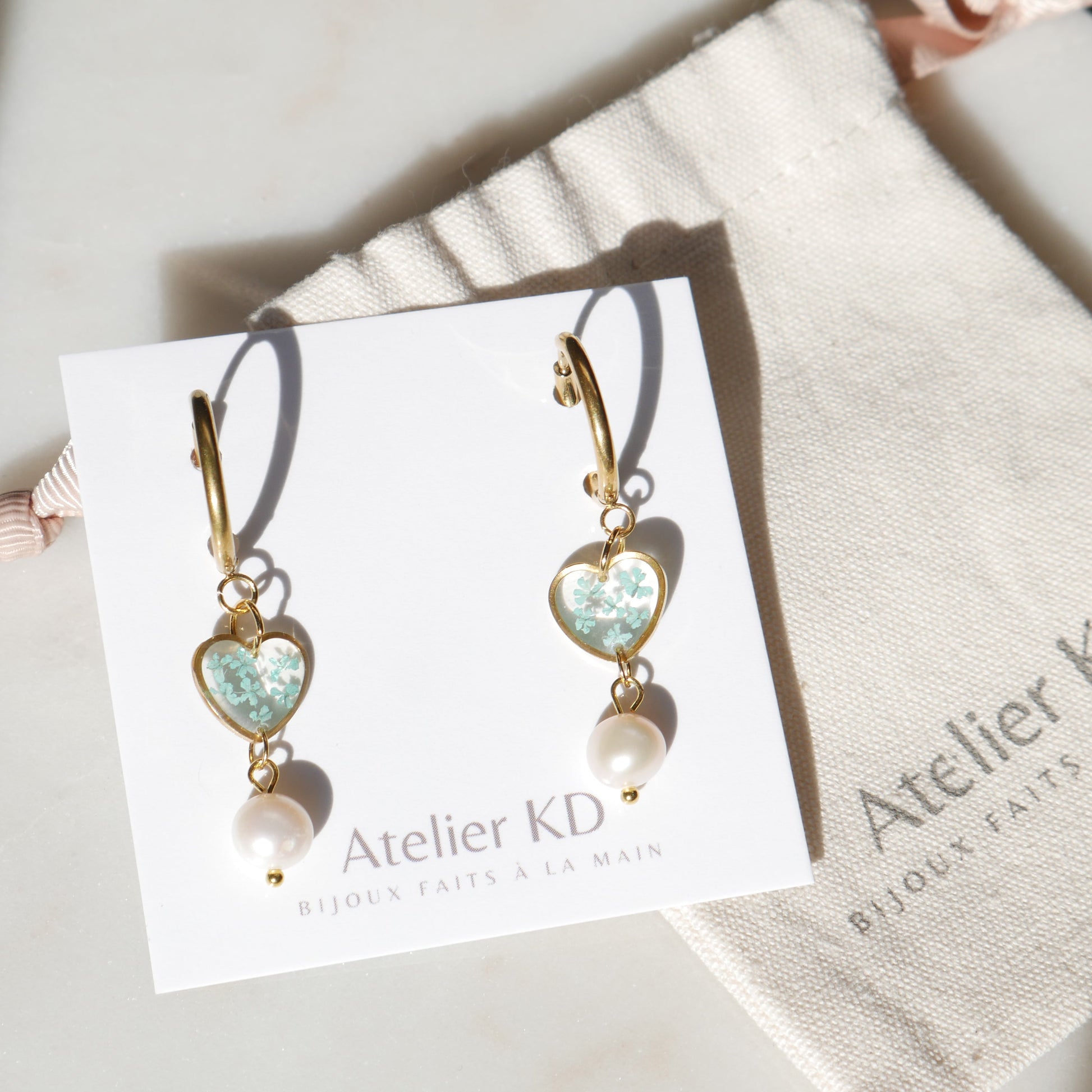 Boucles d'oreilles Perla - Lola (medium) petit coeur - Velora