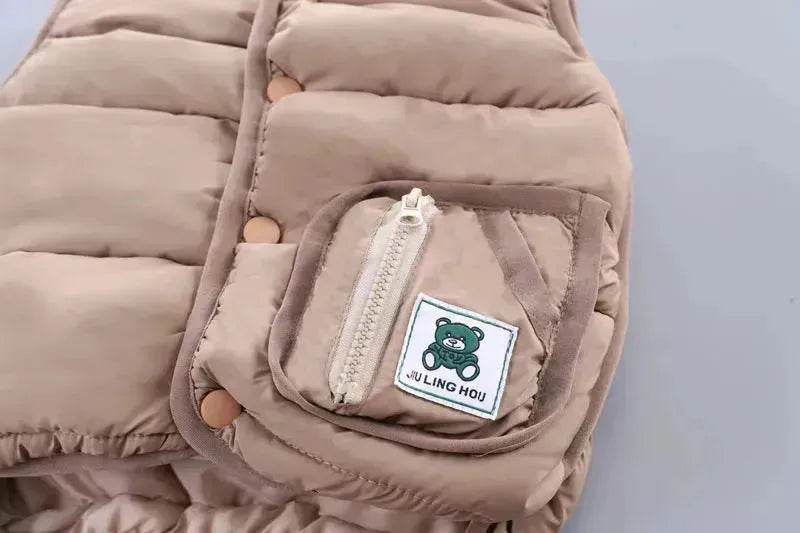 Boys' Suit Autumn Fashionable Fleece-lined Three-piece Set Baby Winter Fashionable Clothing - Velora