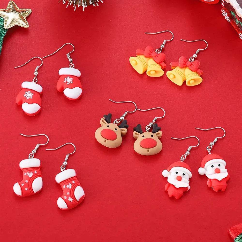 Creative Cartoon Christmas Earrings Fashion - Velora