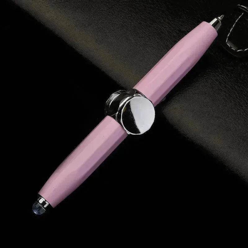 Creative Multi-Function LED Pen Spinning Decompression Gyro Metal Ballpoint Pen Fashion Office School Supplies Writing Pens - Velora