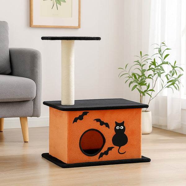 Halloween Inspired Cat Tree Tower Cat Tree For Indoor  With Spacious Cat Condo