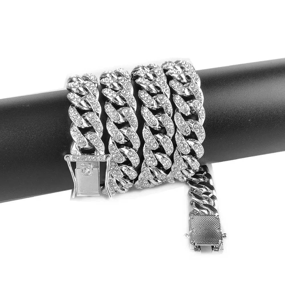 Zinc Alloy Wide Hip Hop Cuban Link Chain Necklace - Velora