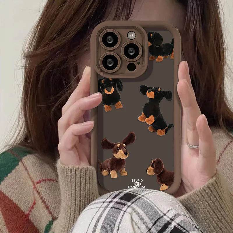 Cream Sausage Dog Phone Case - Velora