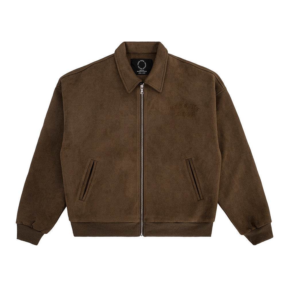 Men's Loose Embroidered Letters American Retro Jacket - Velora