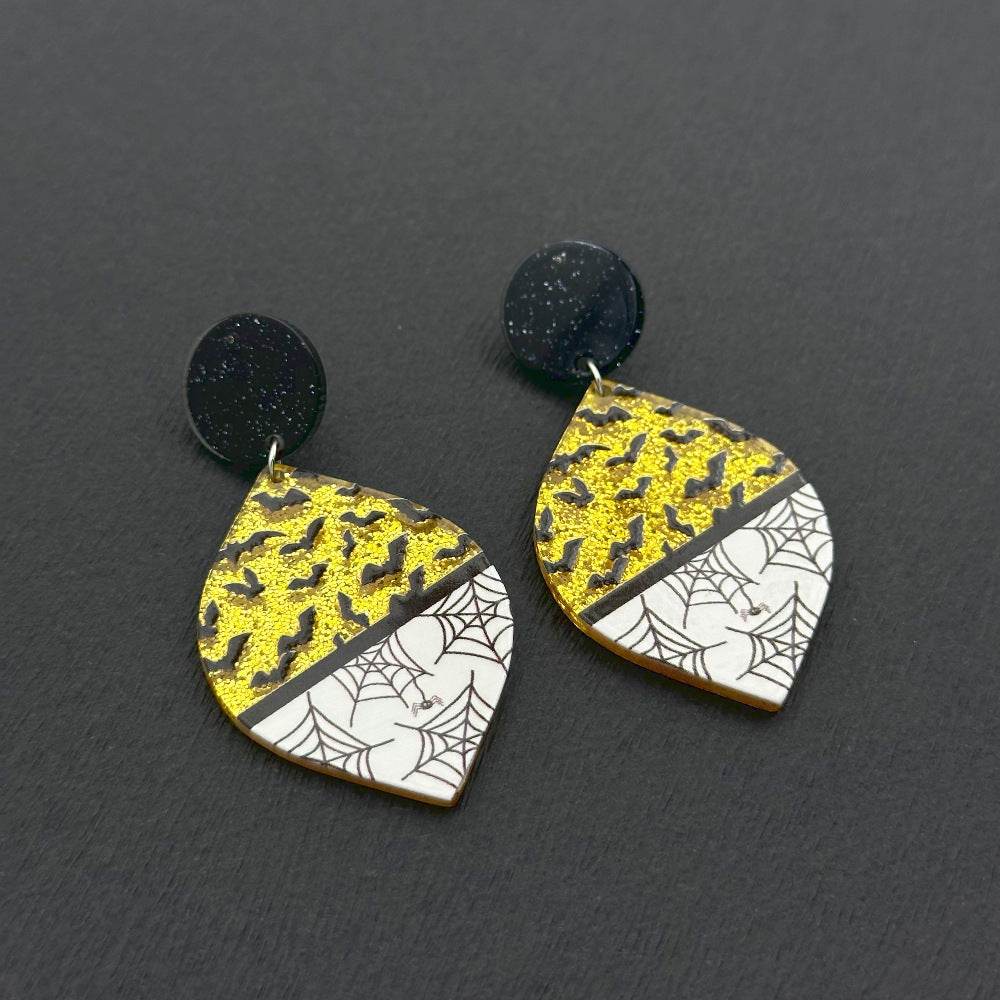 Halloween Day Ornament Colorful Ghost Eyes Funny Acrylic Earrings For Women - Velora