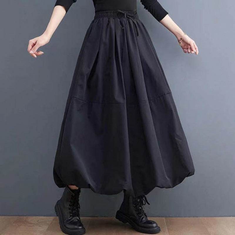 Fashion Personality New Solid Pocket Prairie Midi maxi Skirt Women - Velora