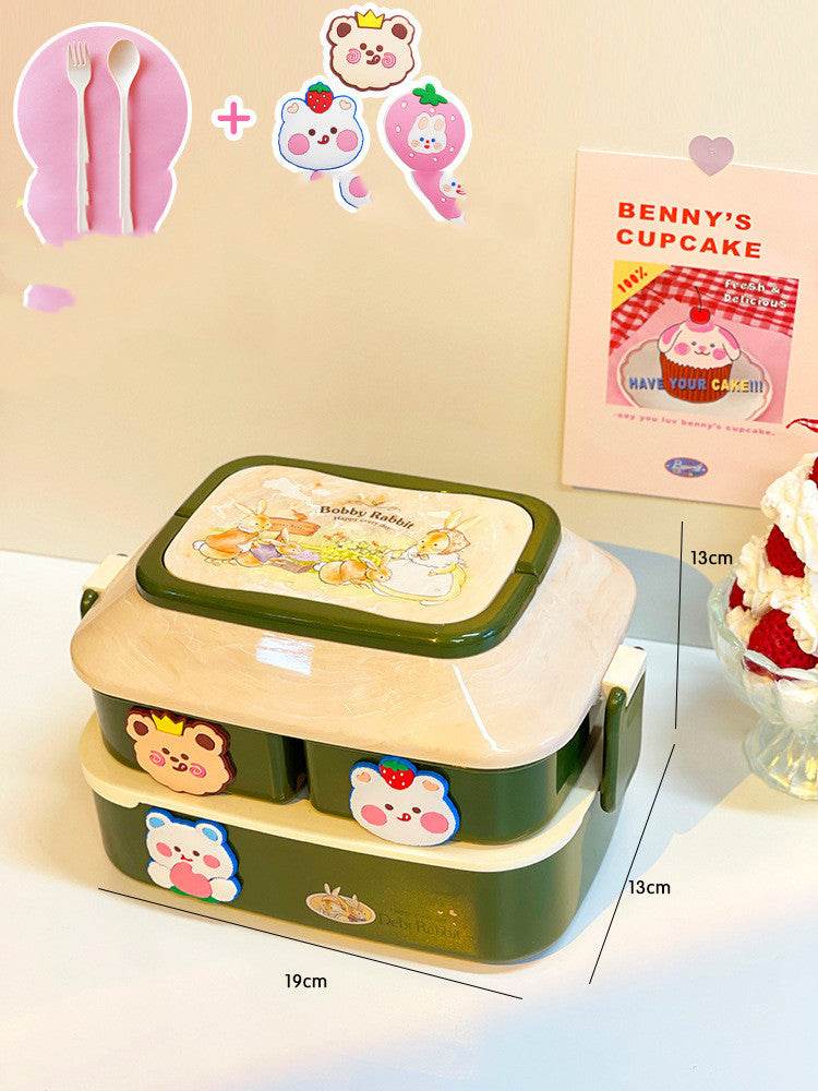Cute Cartoon Multi-tiered Kids Bento Lunch Box - Velora