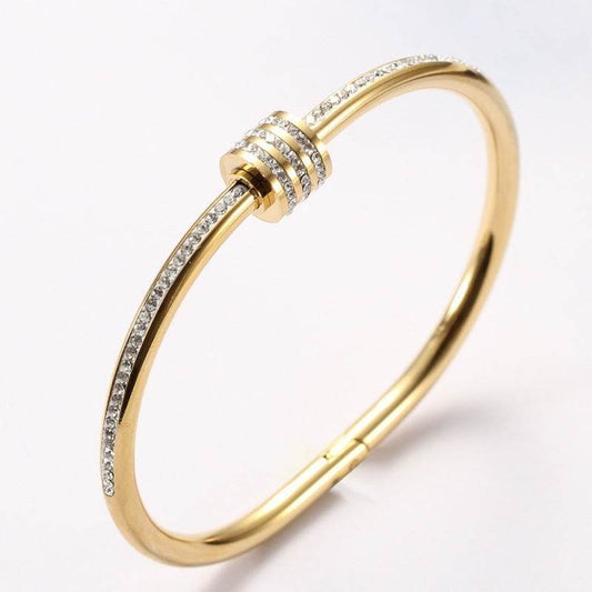 Three Rows Of Clay And Diamond Bracelets - Velora
