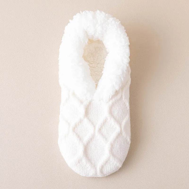 Winter Warm Short Cotton Slipper Socks Unisex Thicken Thermal Plush Home Floor Sock Soft Non-slip Grip Fuzzy Floor Fluffy Socks - Velora