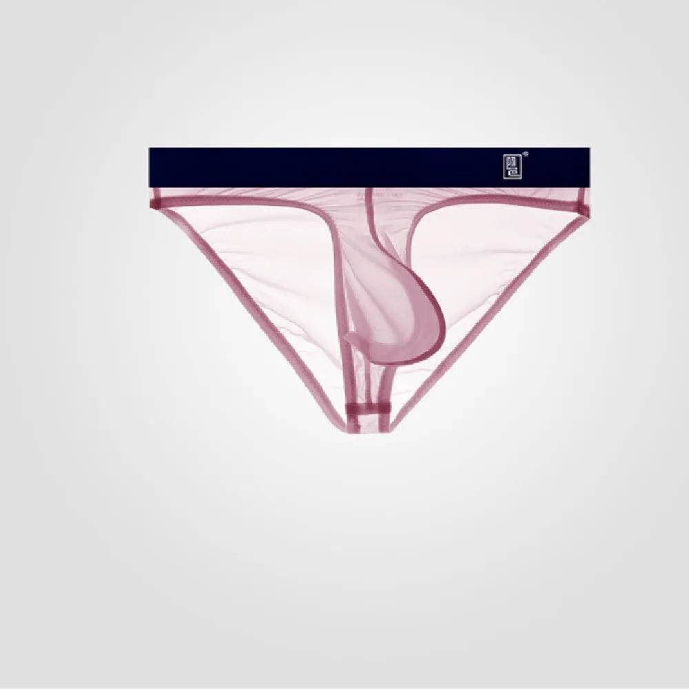 Underwear Men's Briefs Transparent Ice Silk Sexy Full Transparent Trendy Men's Personality Narrow Crotch Low Waist New - Velora