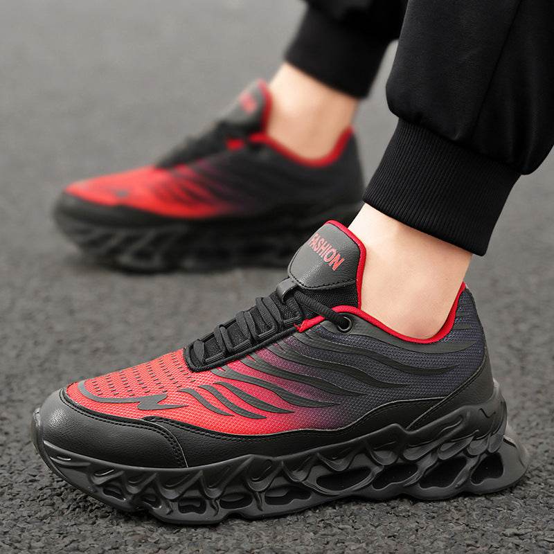 Men's Lace-up Sneakers Thick-soled Daddy Vulcanized Shoes Outdoor Running Sports Casual Shoes - Velora
